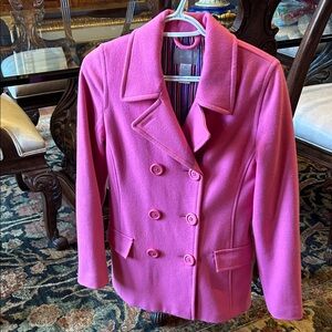 Vibrant Pink Pea Coat